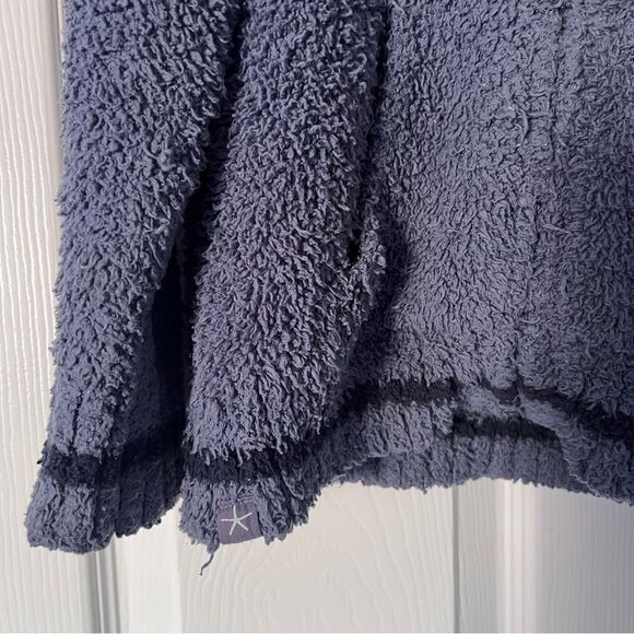 Barefoot Dreams Cozy Blue Kids Hooded Sweater Jacket Unisex 4T - 5T EUC - Picture 2 of 6